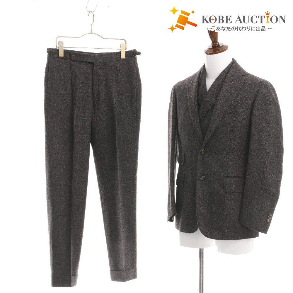 スティレラティーノ スーツ スリーピース セットアップ トップス ボトムス 3ボタン段返り 裾ダブル メンズ 44 S相当 グレー