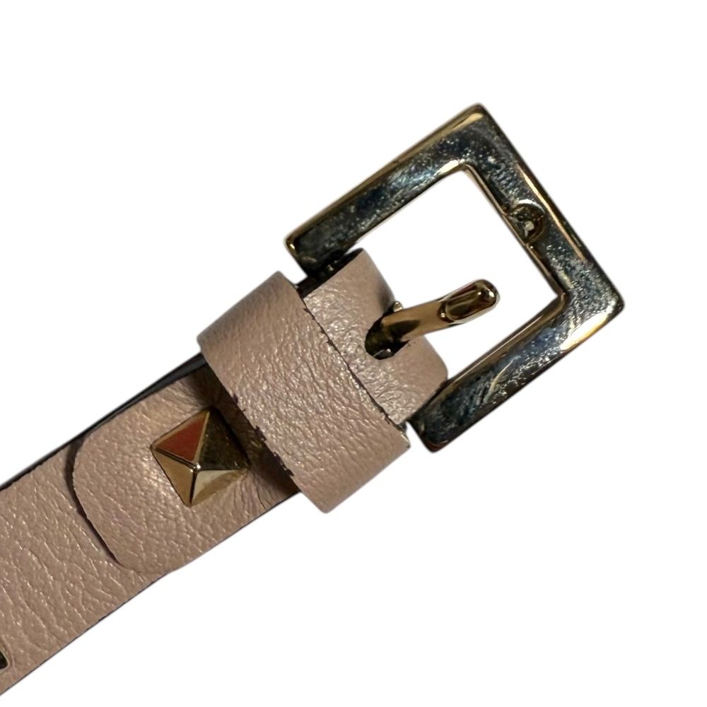  VALENTINO ヴァレンティノ ロックスタッズ ブレスレット グレージュ ゴールド レディース 古着 ブレスレット アクセサリー