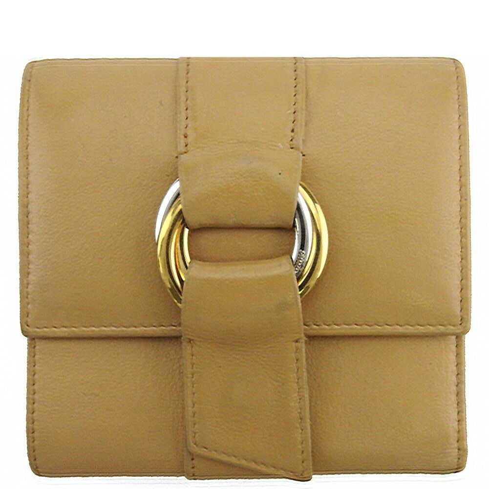 未使用✨カルティエ トリニティ レザー　三つ折り財布 ベージュ　レディース 楽天市場】カルティエ 三つ折り財布 トリニティ ベージュ レザー 中古