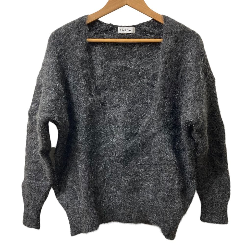 美品 23AW SACRA サクラ アルパカ モヘアブレンド Vネックセーター