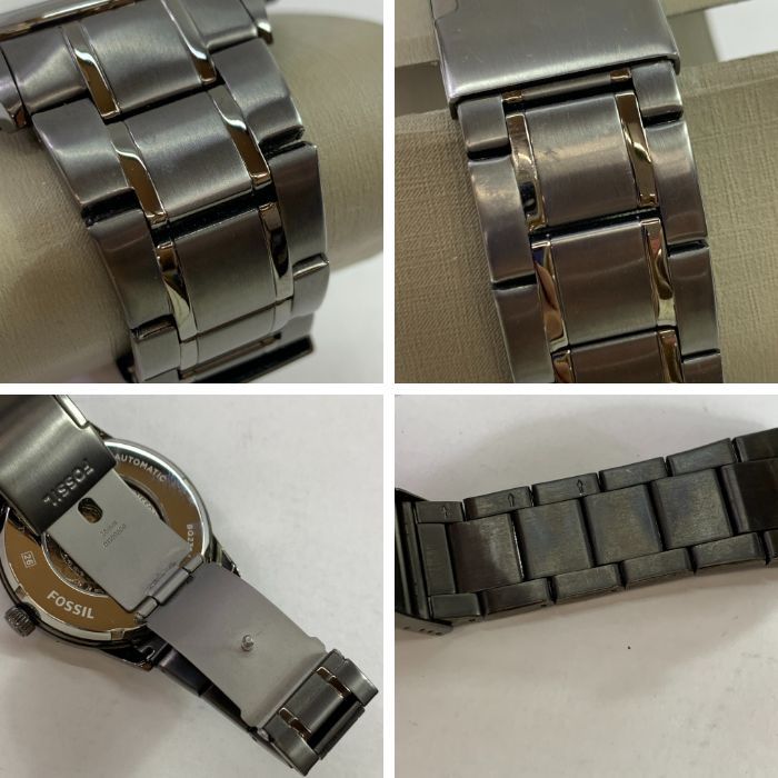 04w5412▽※【中古】FOSSIL フォッシル 自動巻き/手動巻き スケルトン 