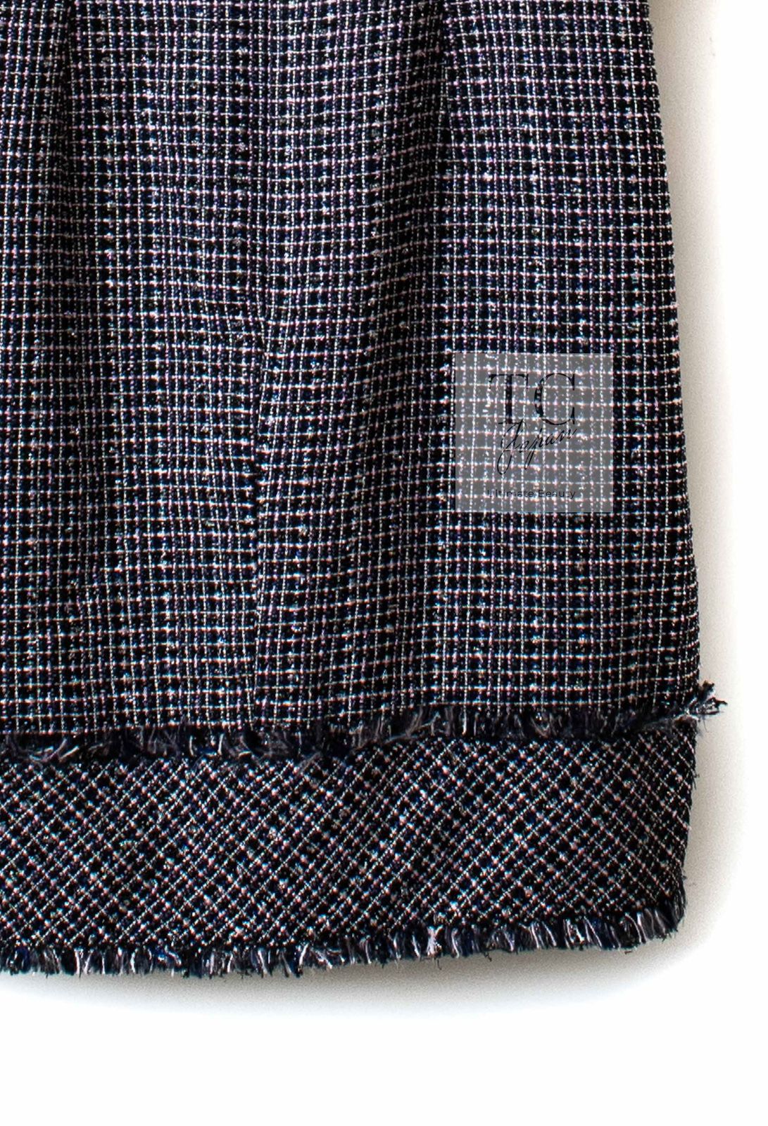 シャネル ワンピース CHANEL ブラック ネイビー パープル リボン