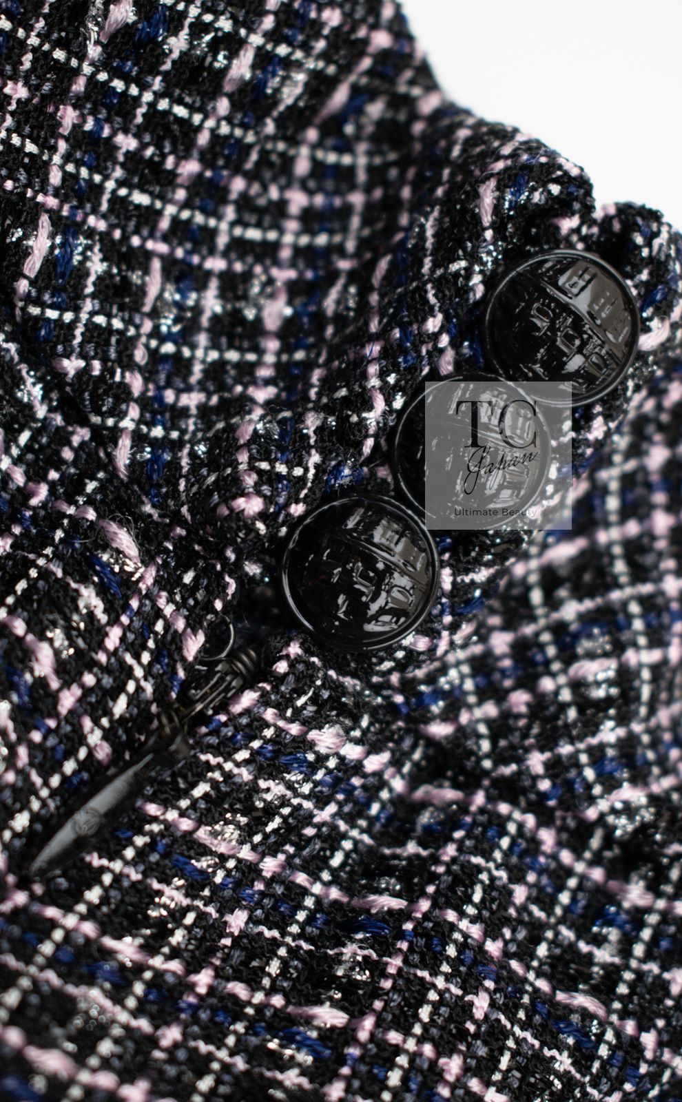 シャネル ワンピース CHANEL ブラック ネイビー パープル リボン  