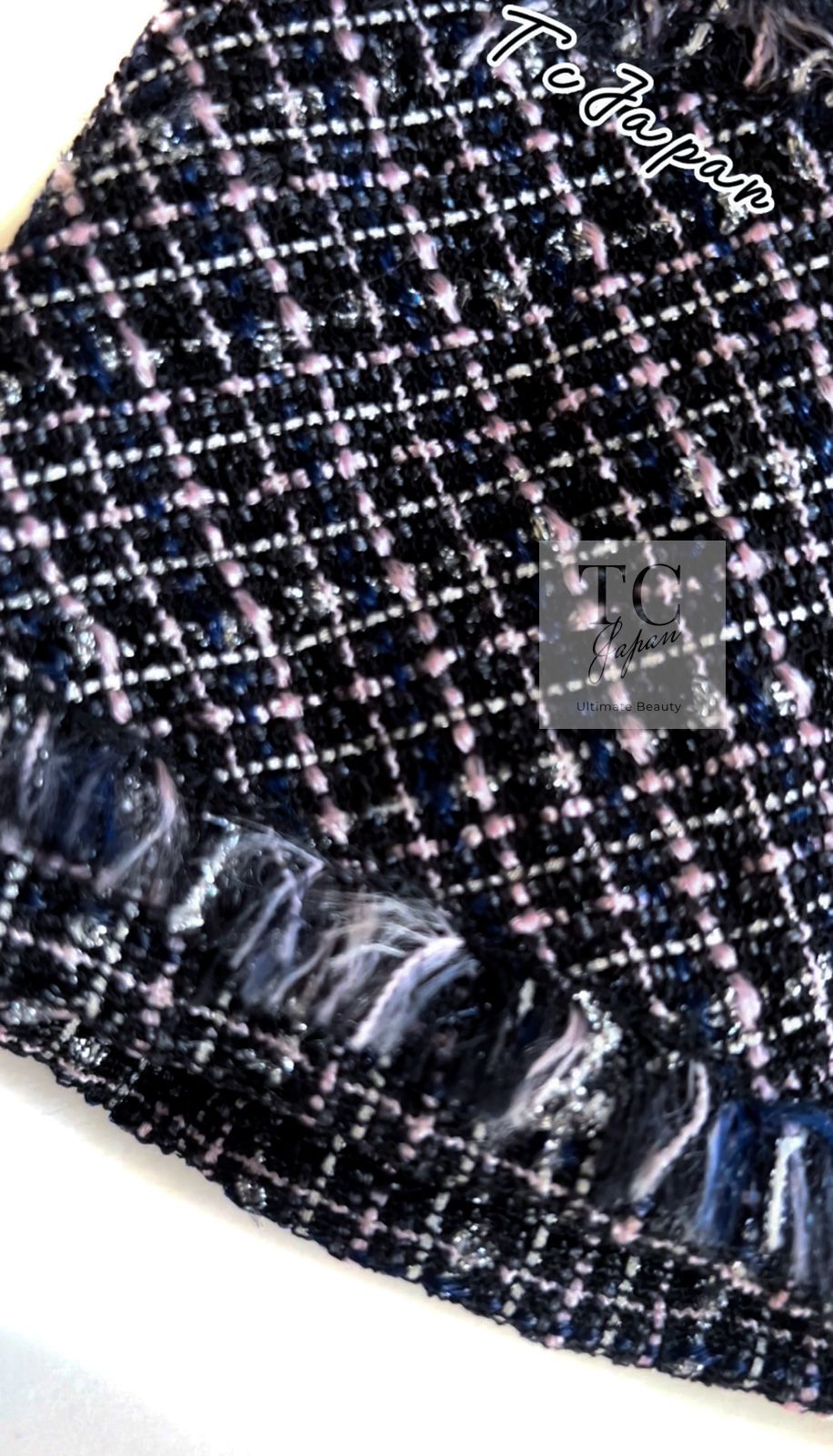 シャネル ワンピース CHANEL ブラック ネイビー パープル リボン  