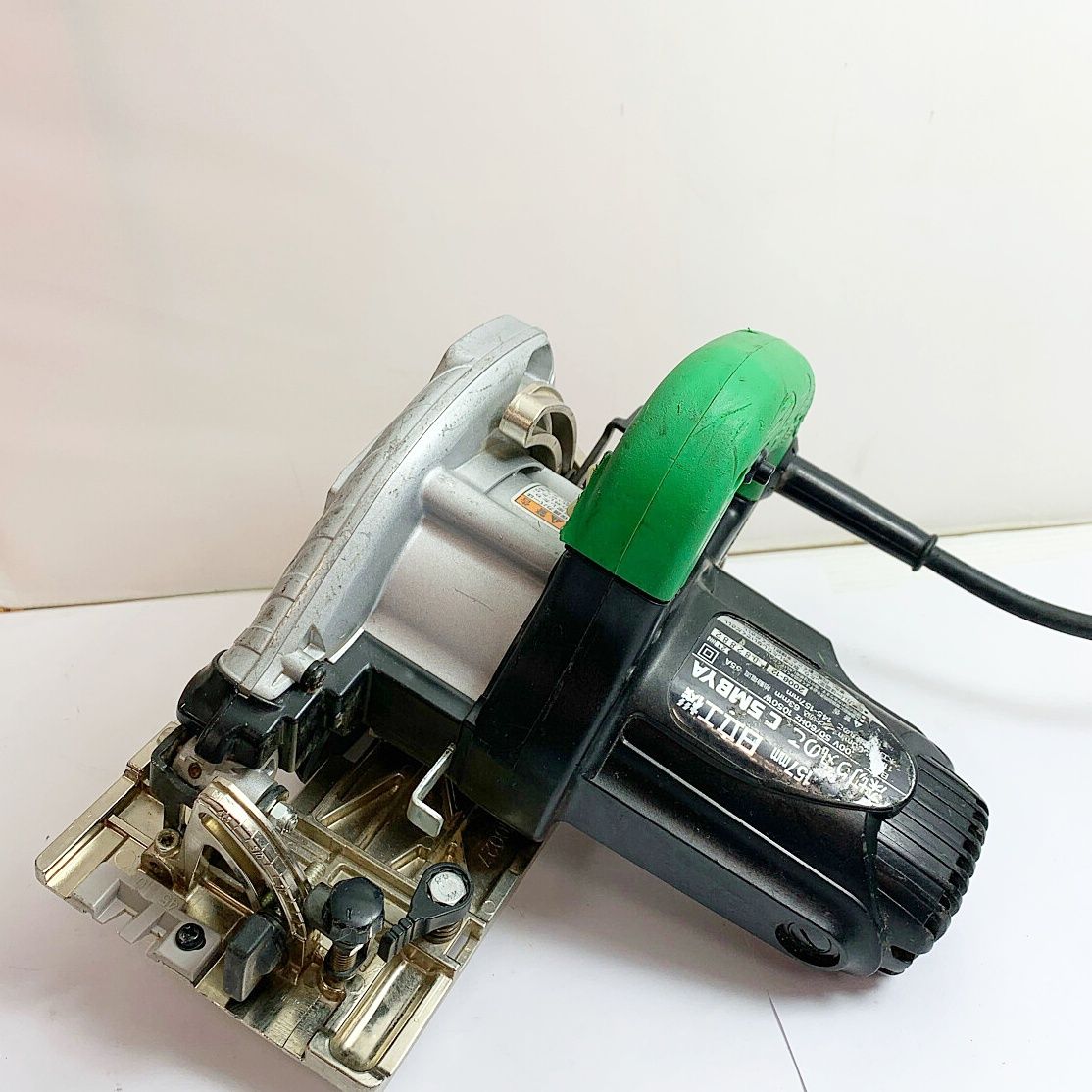 ♭♭HITACHI 日立 深切り丸ノコ コード式 100 v 2008 12製造 C 5 MBYA グリーン
