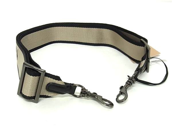 N°21 ヌメロヴェントゥーノ キャンバス バッグ用 ショルダーストラップ 斜め掛け ベージュ系 ブラック系 FU 6875