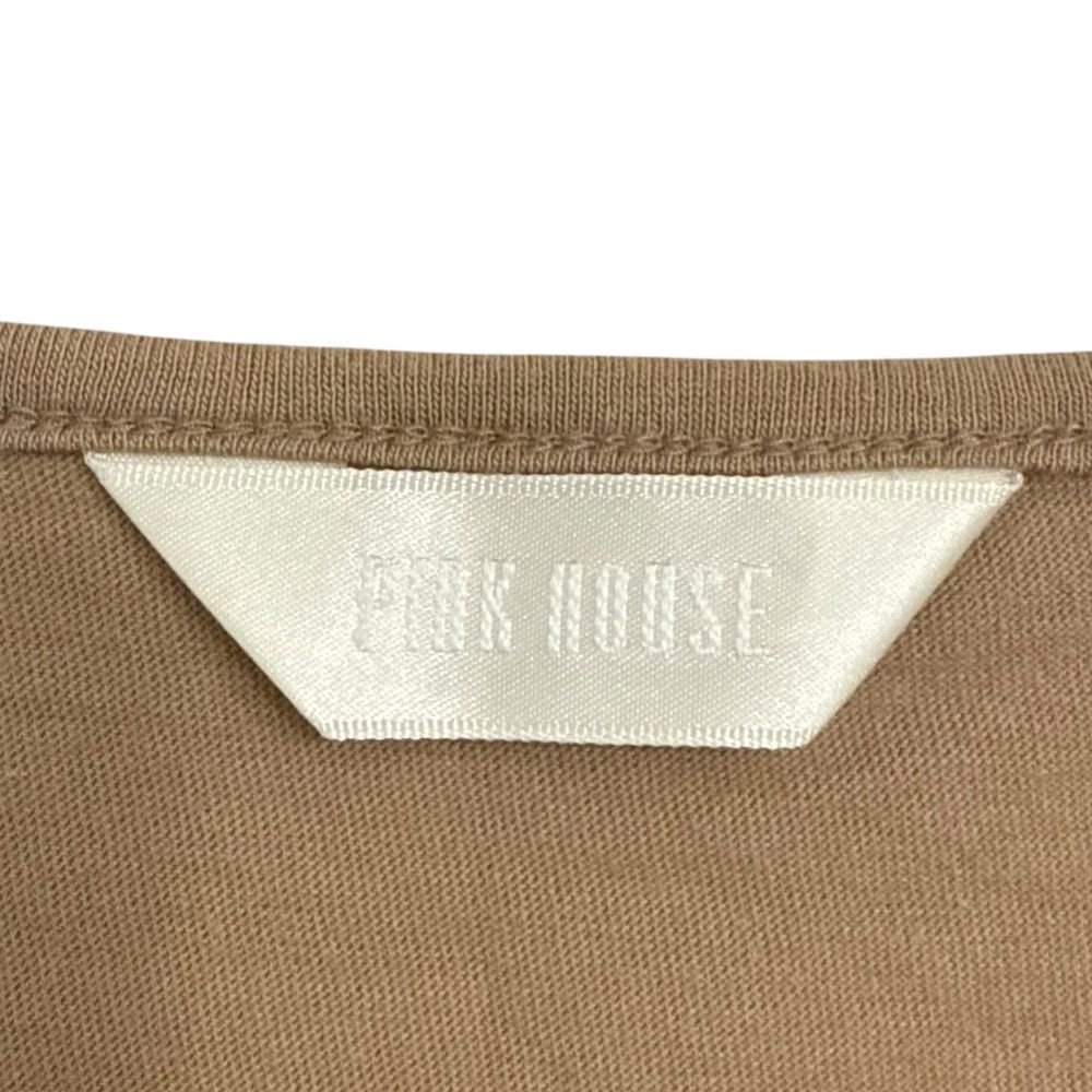 美品 PINK HOUSE ピンクハウス ピコフリル ノースリーブ カットソー