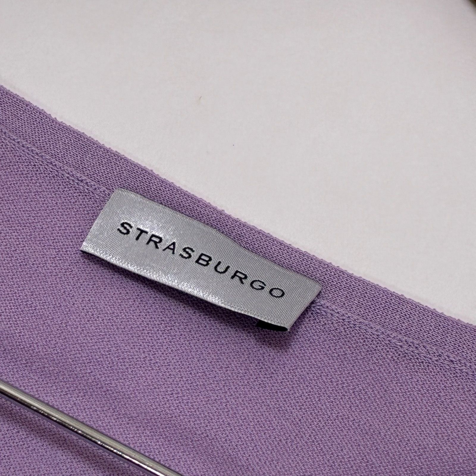 STRASBURGO ストラスブルゴ☆Vネックカーディガン 38 ラベンダー