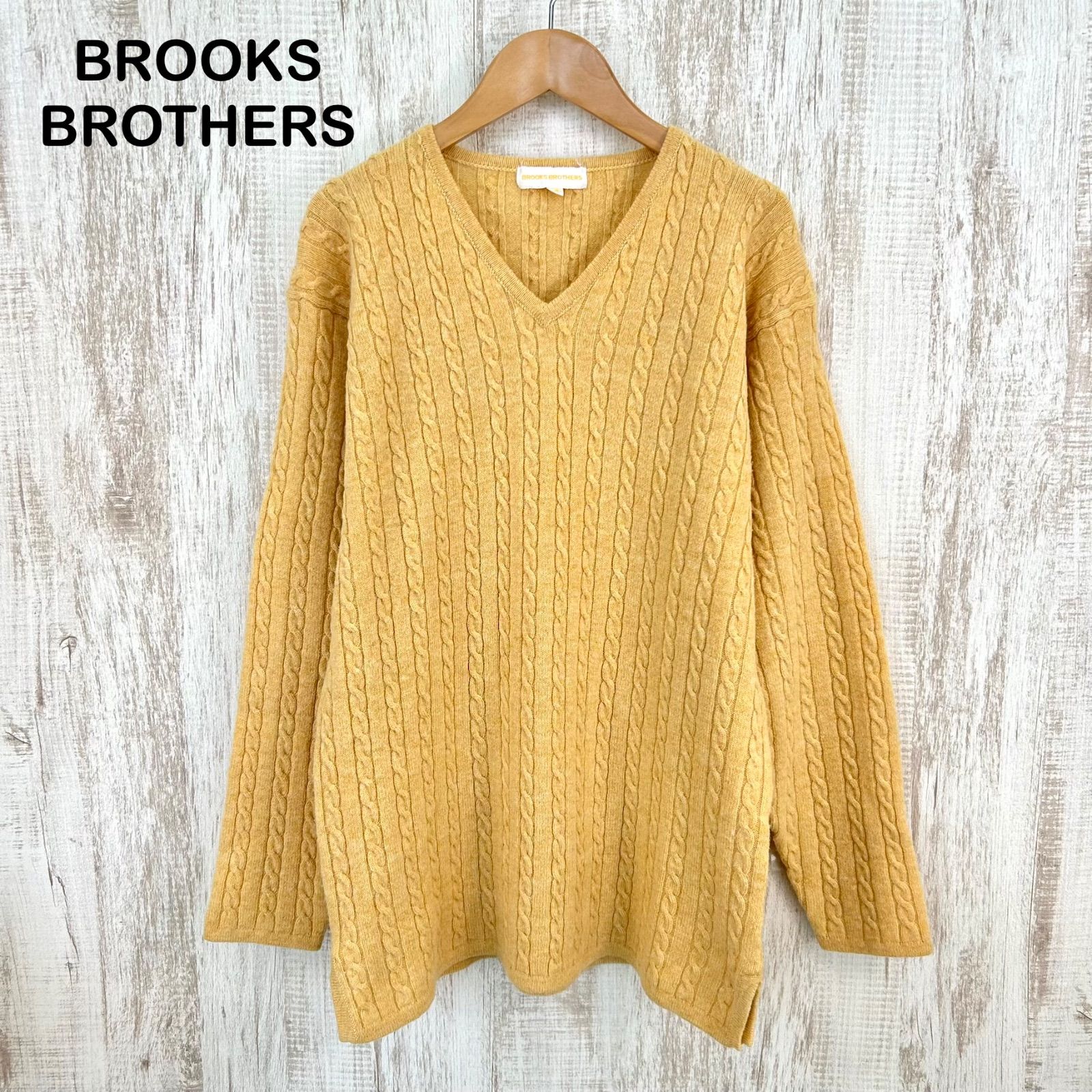 BROOKS BROTHERS ブルックスブラザーズ Vネック ウール ケーブル 
