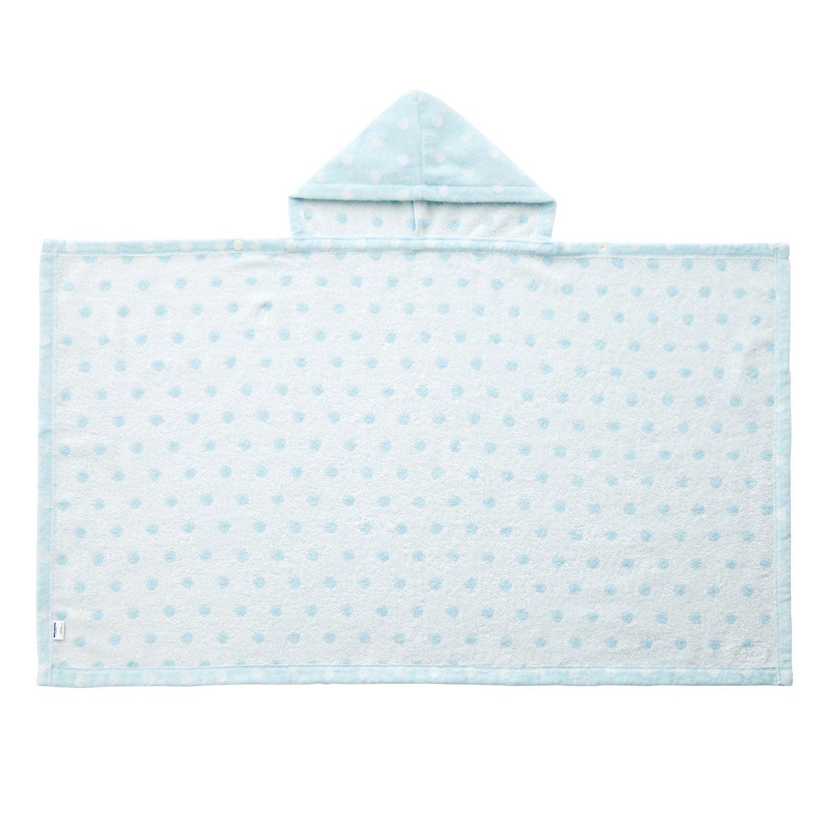 ミキハウス ドットバスポンチョ＆ガーゼハンカチセット 40-3808-674 ブルー