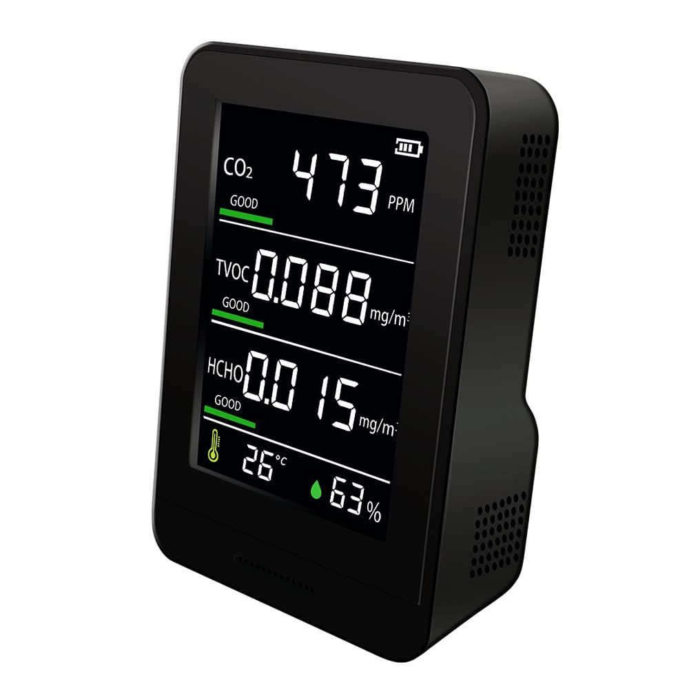 充電式 二酸化炭素濃度計 ホルムアルデヒド 温度計 湿度計 デジタル 二酸化炭素測定器 二酸化炭素濃度測定器 二酸化炭素濃度計測器 二酸化炭素モニター co 2センサー 2チェッカー 温湿度計 国産 室内 車 二酸化炭素濃度センサー 二酸化炭素