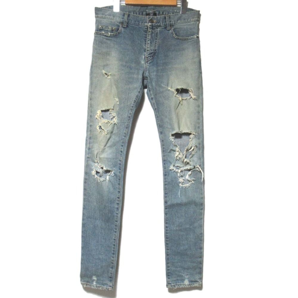 美品 SAINT LAURENT PARIS サンローランパリ エディ期 クラッシュ USED