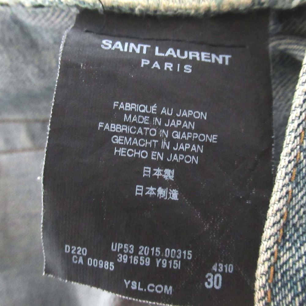 美品 SAINT LAURENT PARIS サンローランパリ エディ期 クラッシュ USED