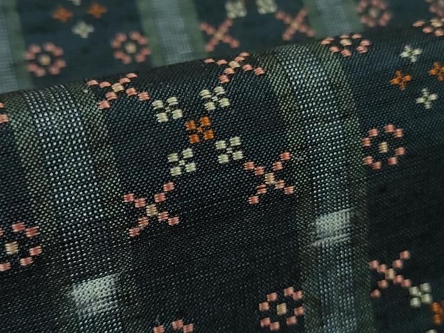 平和屋本店●極上　本場琉球　読谷山花織　紬地　島袋光子作　証紙付き　逸品　未使用　DZAA4700kh6 平和屋本店○極上 本場琉球 読谷山花織 紬地 島袋光子作 証紙付き 逸品