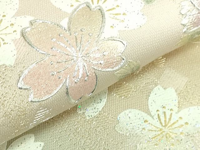 上 金彩友禅 卓越技能者 名工 和田光正 太鼓柄袋帯 舞桜 金銀彩 やまと誂製 kh 6 ストレート 袋帯 