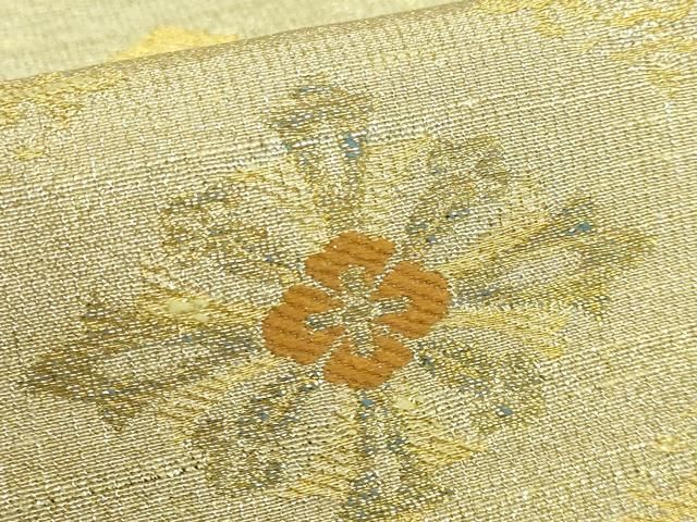 平和屋本店○極上 桝屋高尾 ねん金綴錦 六通柄袋帯 花菱文 金銀糸 逸品