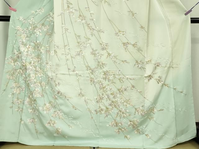 枝垂れ花 暈し染め