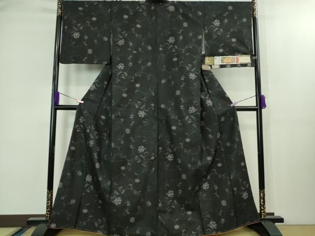 平和屋本店○極上 都喜ヱ門 本場大島紬 9マルキ 泥染 華麗な響き 藤絹