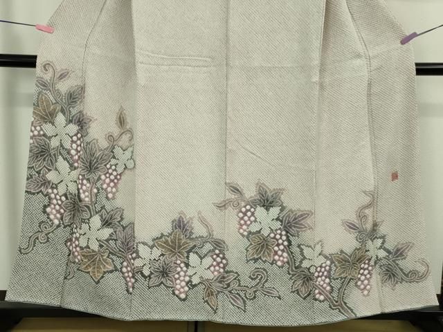 平和屋本店●極上　名門　藤娘きぬたや・総絞り　訪問着　葡萄蔦の葉文　暈し染め　逸品　DZAB2194kh6 平和屋本店○極上 名門 藤娘きぬたや・総絞り 訪問着 葡萄蔦の葉文 暈