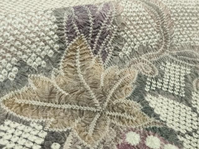 平和屋本店○極上 名門 藤娘きぬたや・総絞り 訪問着 葡萄蔦の葉文 暈