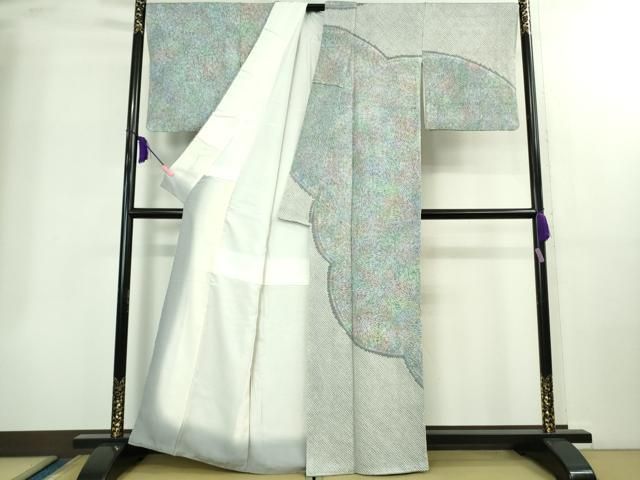 ● 上 名門 藤娘きぬたや 総絞り 訪問着 菊 暈し染め kh 6