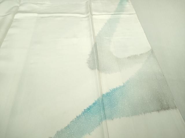  上 創業460年 千總 訪問着 枝垂れ柳霞文 象牙色地 金銀彩 kh 6 訪問着 付け下げ 着物