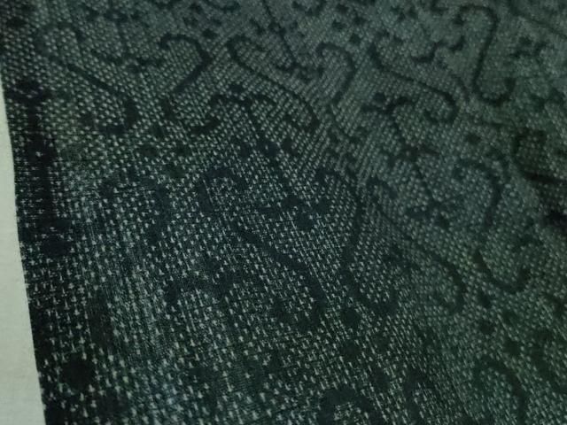  ＊ 上 夏物 重要無形文化財 本場宮古上布 苧麻 吉祥文 留紺色地 kh 6 紬 着物