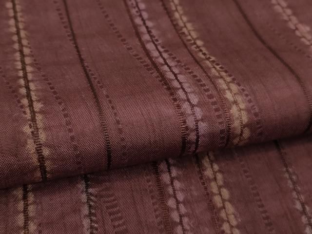  上 伝統工芸士 曽根武勇 紬 杢目絞り 間道 kh 6 紬 着物