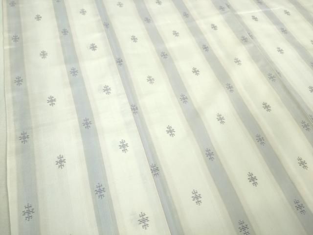 平和屋本店○極上 本場大島紬 白大島 吉祥間道 やまと誂製 逸品