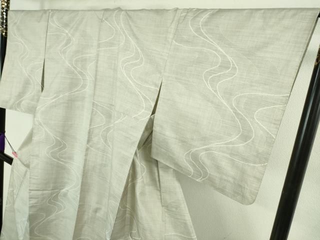 平和屋本店▽極上 本場大島紬 白大島紬 桑原織物 二代目 桑原啓之介 単