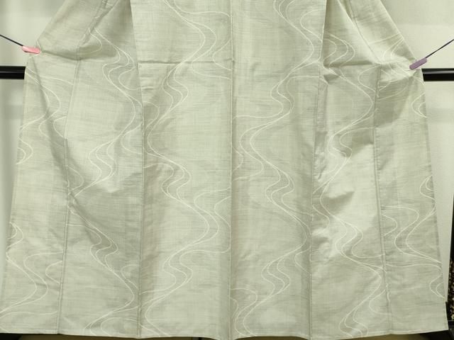 平和屋本店▽極上 本場大島紬 白大島紬 桑原織物 二代目 桑原啓之介 単