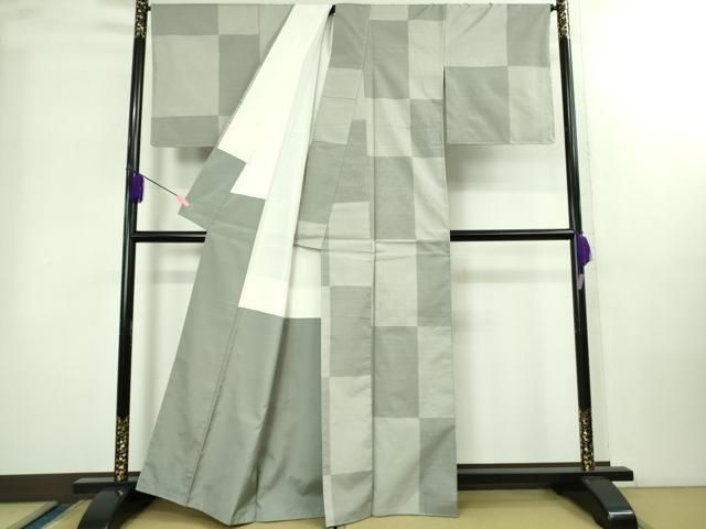 ● 上 本場大島紬 9マルキ 変わり市松 ♥ kh 6