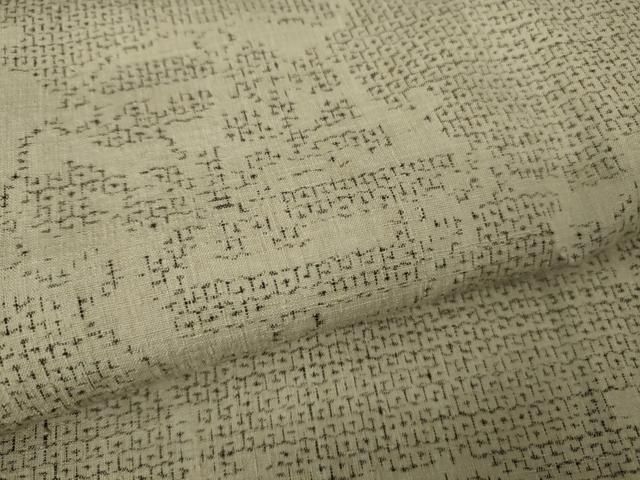  ● 上 人間国宝 田中林次 本場結城紬 重要無形文化財 80亀甲 結織苑 雪輪重ね 枯色地 反端 保証書付き ♥ kh 6 紬 着物