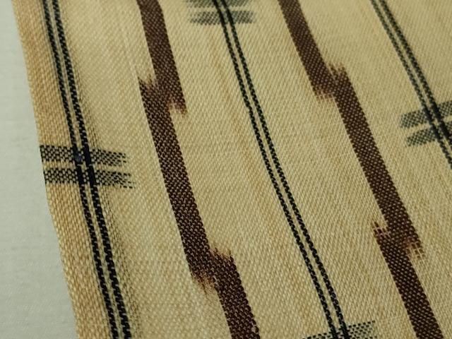 平和屋本店＊希少　夏物　芭蕉布　手積み芭蕉糸100％　銀座　志ま亀　たとう紙付き　逸品　未使用　DZAB2282kh6 平和屋本店＊希少 夏物 芭蕉布 手積み芭蕉糸100％ 銀座 志ま亀 たとう