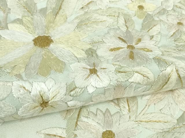 総手刺繍 枝花文