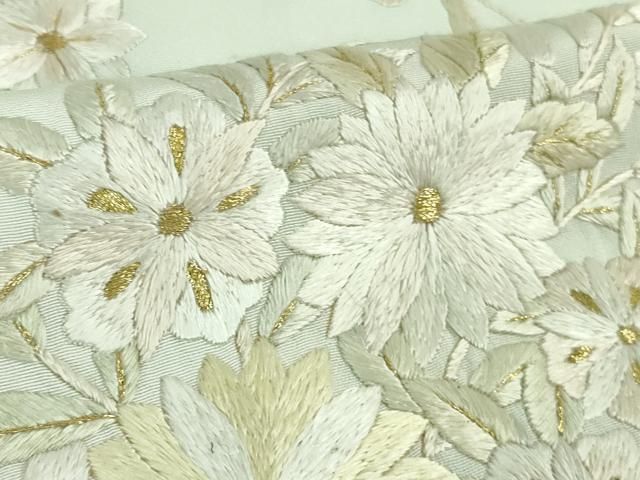  ● 上 訪問着 総手刺繍 枝花文 暈し染め 金糸 kh 6 訪問着 付け下げ 着物