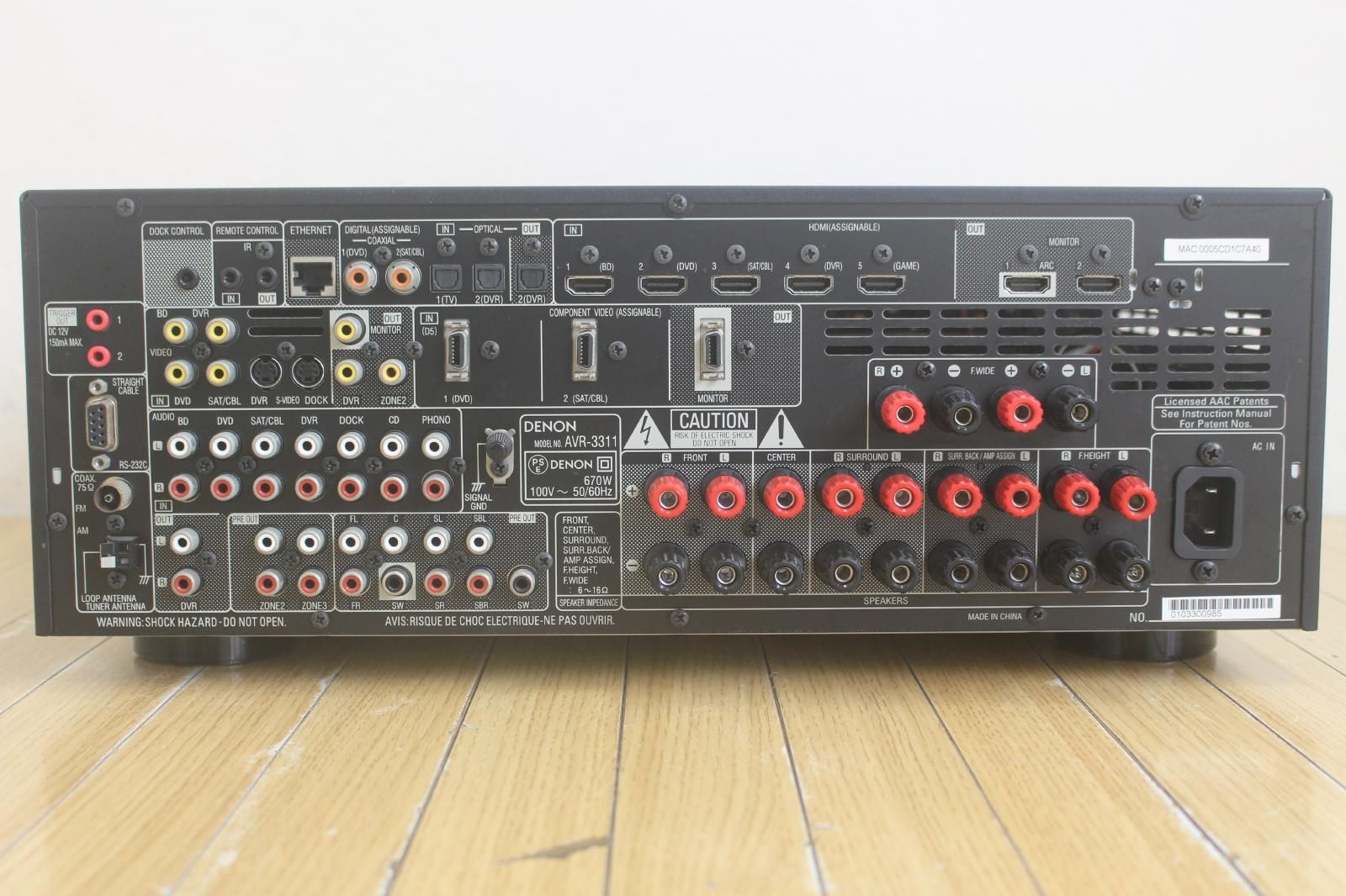 DENON AVサラウンドレシーバー AVR-3311 - メルカリ
