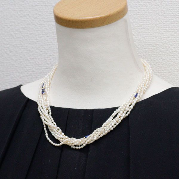 k14 本真珠 パール ラピスラズリ ネックレス フラワー 真珠 585 14金 k14 本真珠 パール ラピスラズリ ネックレス フラワー 真珠 585 14金