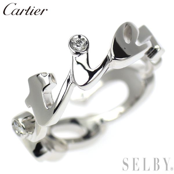 カルティエ K18WG ダイヤモンド リング シグネチャー 49号 - メルカリ