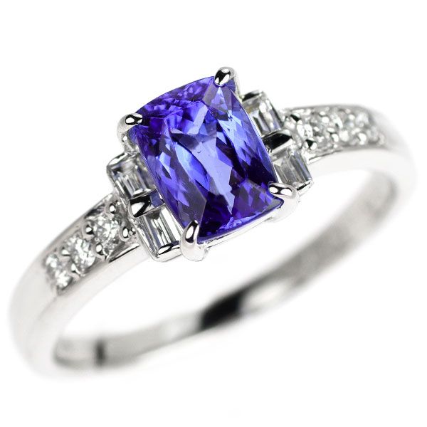 Pt900 タンザナイト ダイヤモンド リング 1.36ct D0.27ct - メルカリ