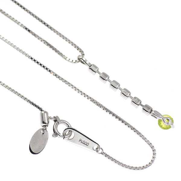 Pt 900 850 トリートイエローグリーンダイヤモンド ペンダントネックレス 0.267 ct D 0.20