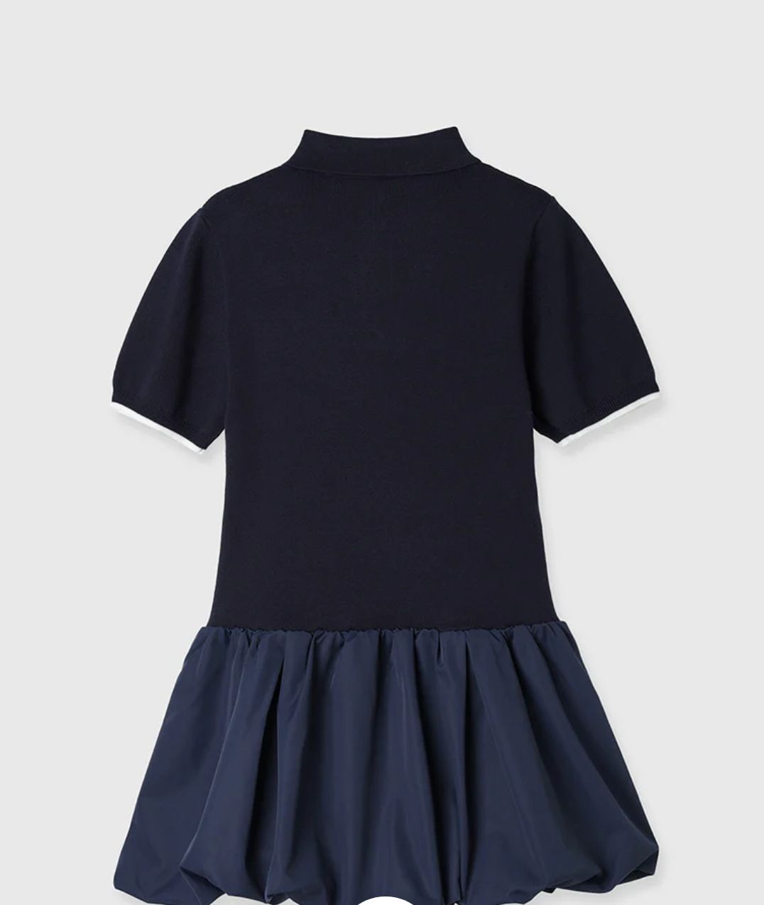 30 off eimy Switchingロゴニットポロミニワンピース navy