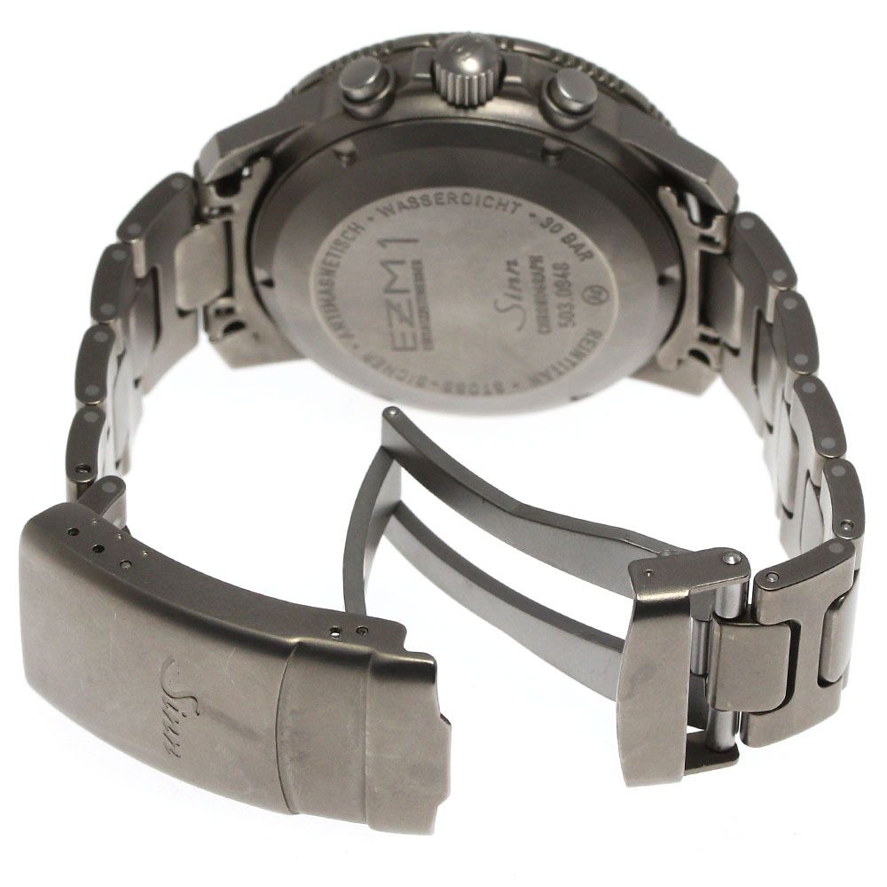 ジン Sinn 503.EZM-1 クロノグラフ デイト 自動巻き メンズ良品保証書