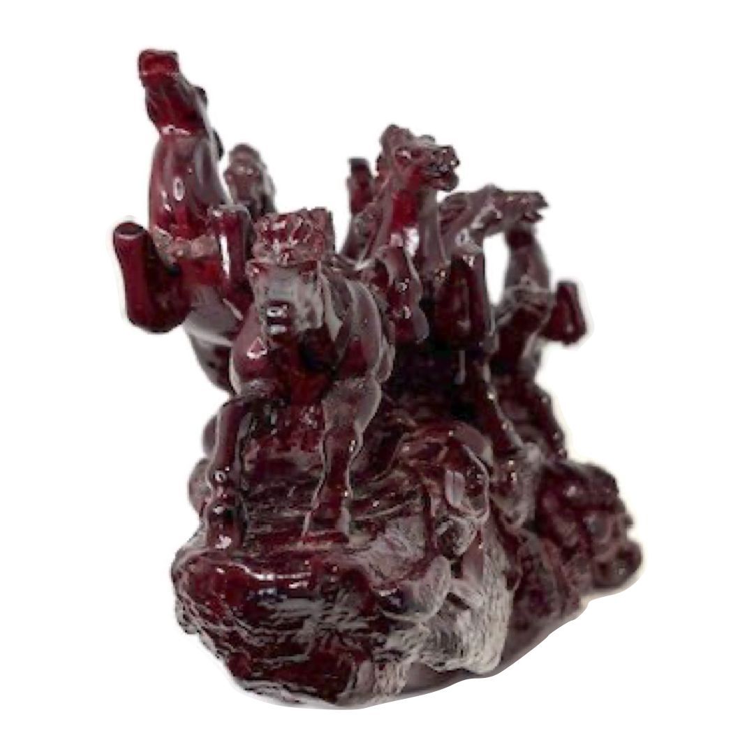 うまくいく】 九頭馬（大） 馬 縁起物 風水・開運置物 横約50cm 高さ約