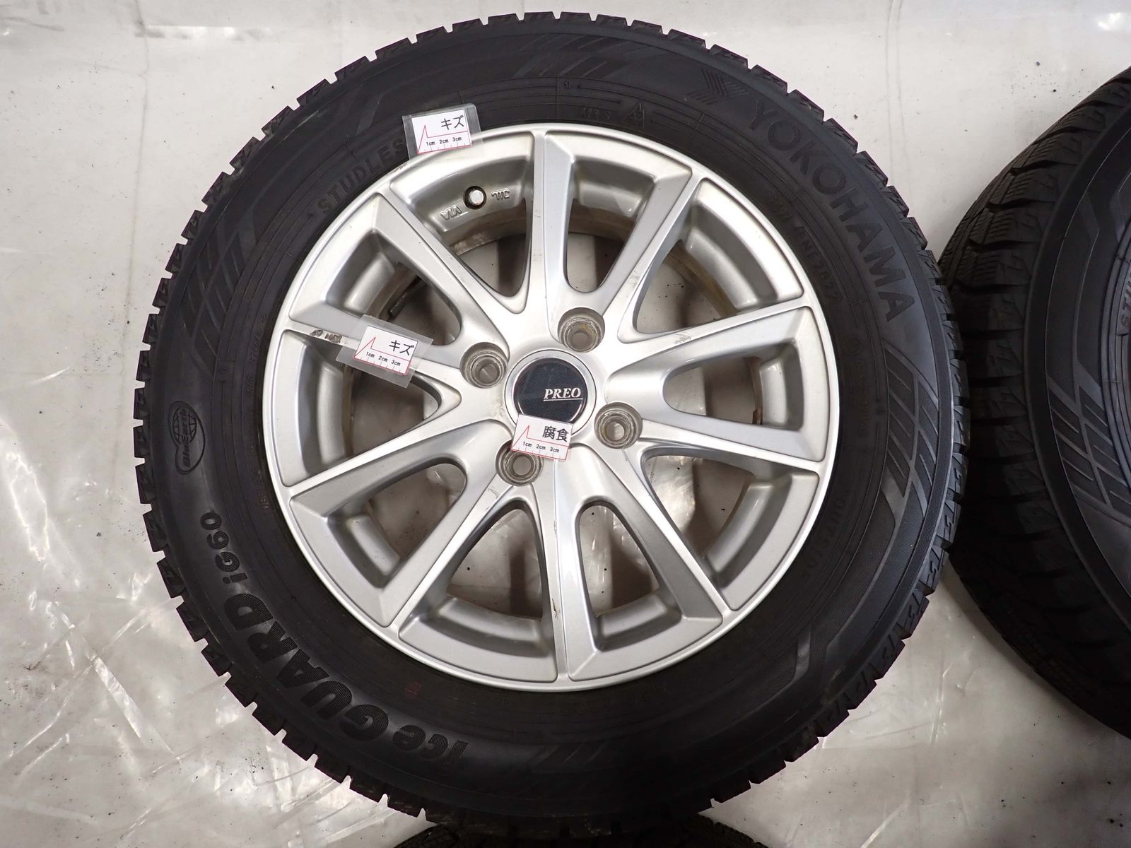 冬4本SET 会社宛 175 65 R 14 5 J 82 Q ヨコハマ アイスガード IG 60 製 アルミ アクア ヴィッツ カローラ フィット NO F 6905