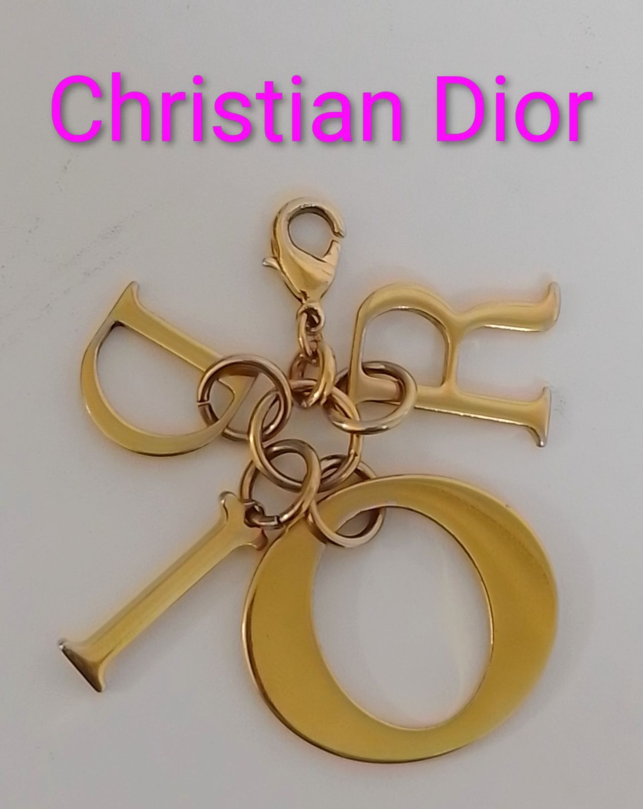 APS 23 クリスチャンディオール DIORロゴチャーム ゴールド金具