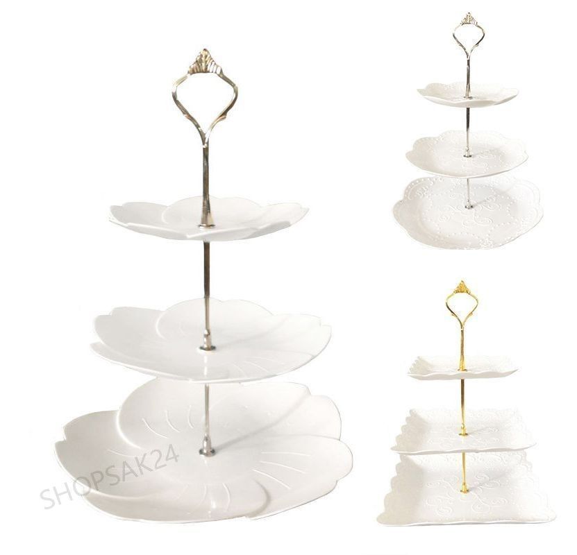 新品?未使用】 ☆三段ケーキスタンド フルーツ タワー スイーツ