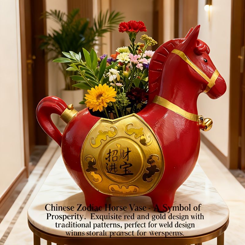 鉢植え 植木鉢 プランター プラントポット フラワーポット ガーデニング 樹脂 屋内 屋外 インテリア 庭 玄関 ウマ うま 馬 干支 正月装飾 多肉植物 サボテン 可愛い ペン立てにも