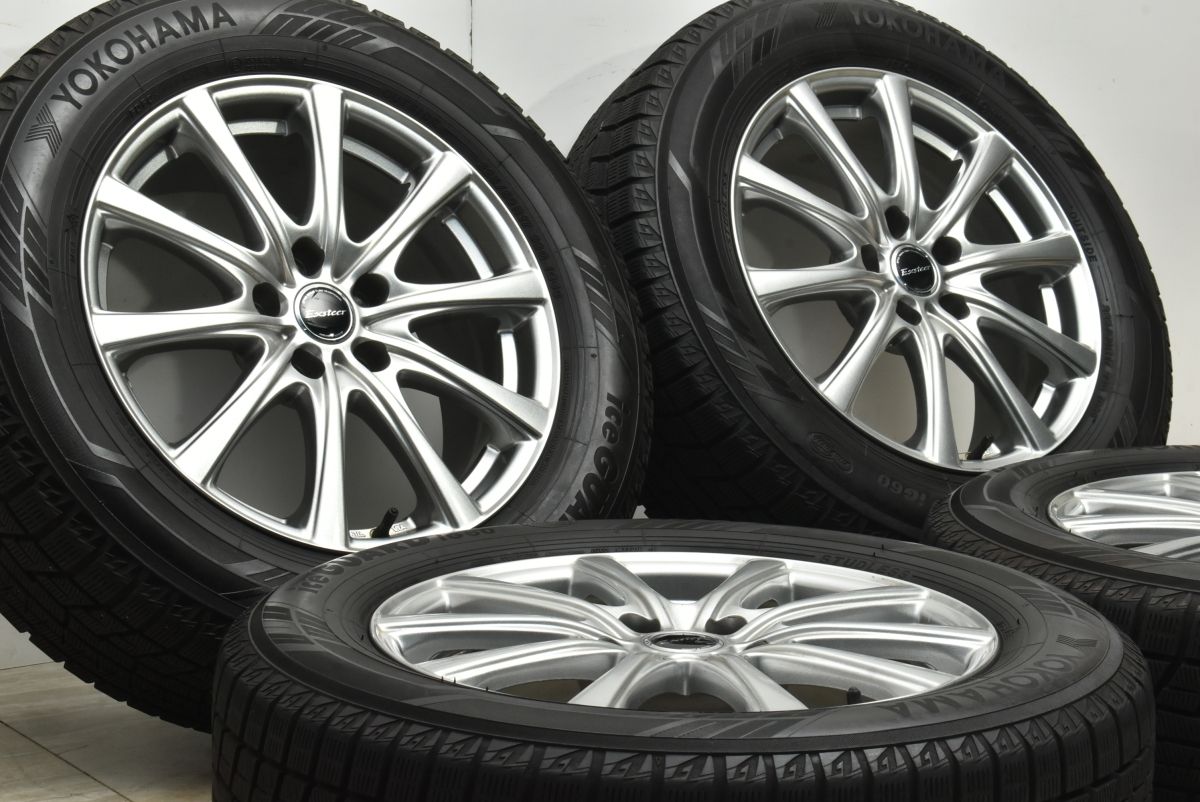 程度良好品 エクスター 17 in 7 J 38 PCD 114 3 ヨコハマ アイスガード IG 60 225 R アルファード ヴェルファイア カローラクロス