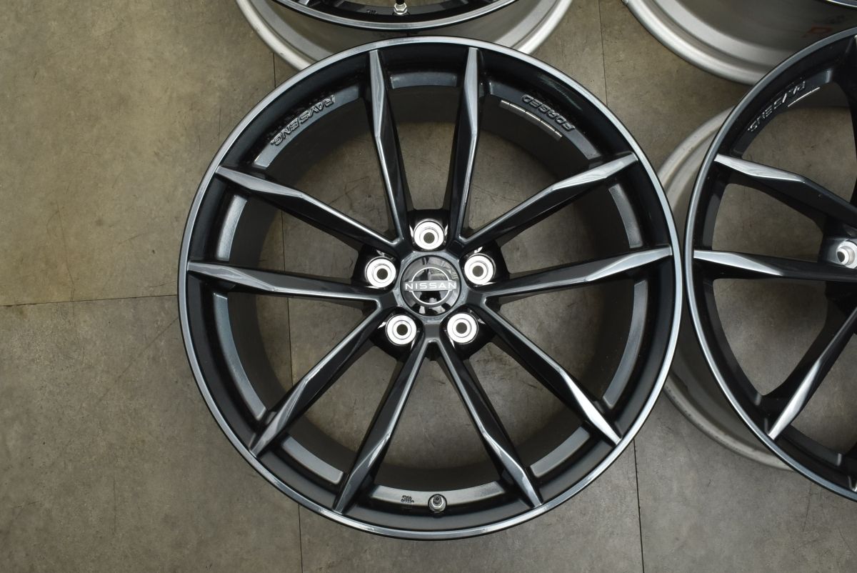  新車外し品 ニッサン RZ 34 フェアレディZ 19 in 9 5 J 40 10 30 PCD 114 3 4本セット スカイライン 流用 ノーマル戻し 19インチ ホイール